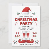 Elf Laarzen Sinterklaas Pet Wit Kerstfeest Kaart (Voorkant)