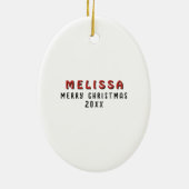 Elf Laarzen Sinterklaas Pet Witte Kerst Keramisch Ornament (Achterkant)