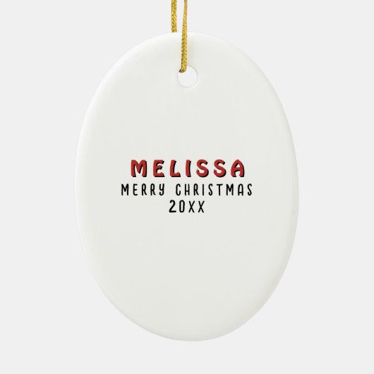 Elf Laarzen Sinterklaas Pet Witte Kerst Keramisch Ornament (Achterkant)