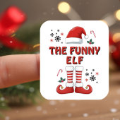 Elf Laarzen Sinterklaas Pet Witte Kerst Sticker