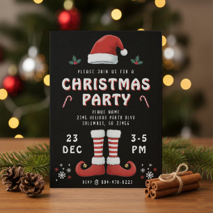 Elf Laarzen Sinterklaas Pet Zwart Kerstfeest Kaart