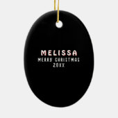 Elf Laarzen Sinterklaas Pet Zwarte Kerst Keramisch Ornament (Achterkant)