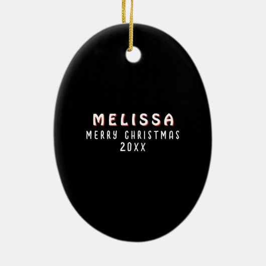 Elf Laarzen Sinterklaas Pet Zwarte Kerst Keramisch Ornament (Achterkant)