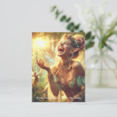 Elf Laughter Briefkaart (Staand voorkant)