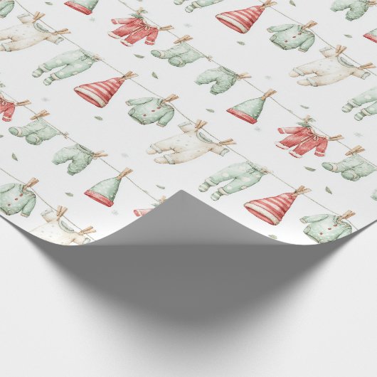 Elf Laundry Pattern  Cadeaupapier (Hoek)