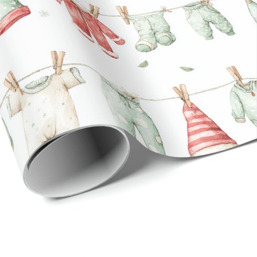 Elf Laundry Pattern  Cadeaupapier (Rol Hoek)