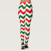 ELF LEGGINGS CHEVRON PATTERN RED EN GREEN (Achterkant)