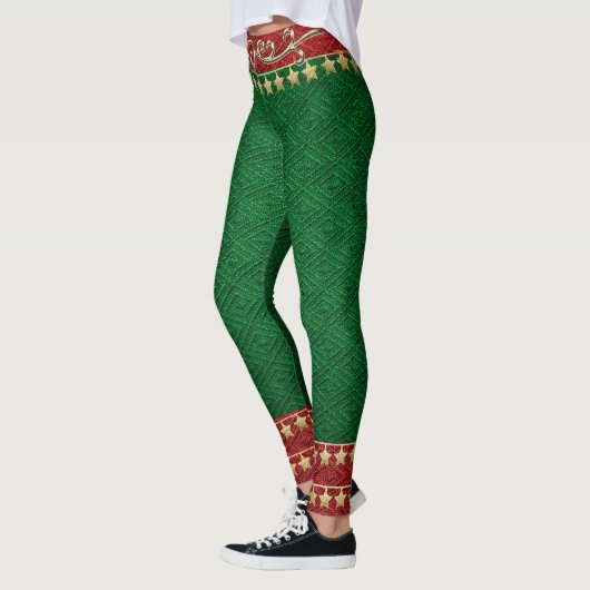 Elf Leggings voor Feestdagen Gold, Red en Green! (Links)