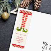 Elf Legs Holiday Christmas Return Address Etiket