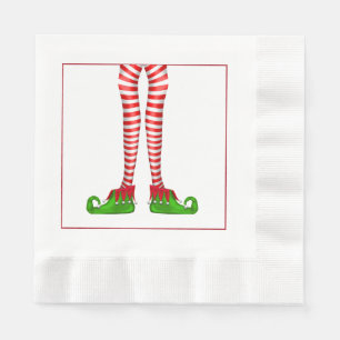 Elf Legs Kerst servetten
