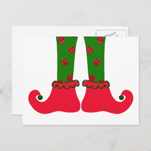 Elf Legs kerstBriefkaart Feestdagenkaart (Voorkant / Achterkant)