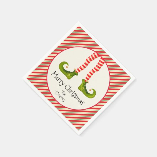 Elf Legs kerstfeestfeest Servet (Hoek)