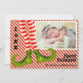 Elf Legs kerstfoto Feestdagenkaart (Voorkant)