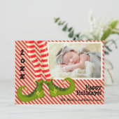 Elf Legs kerstfoto Feestdagenkaart (Staand voorkant)