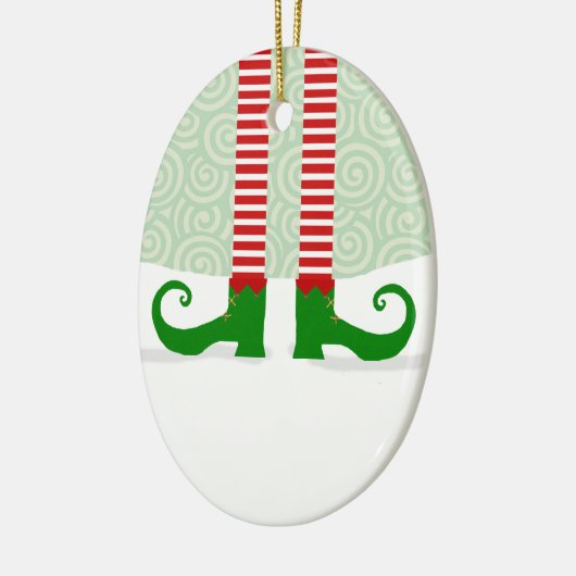 Elf Legs kerstversiering Keramisch Ornament (Links)