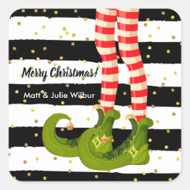 Elf Legs Small Vierkante Sticker