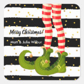 Elf Legs Small Vierkante Sticker (Voorkant)