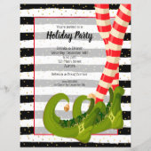 Elf Legs Vakantie Kerstmis Budget Uitnodigingen (Voorkant)