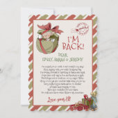 Elf Letter "Ik ben terug" voor kerstuitnodiging Kaart (Voorkant)