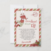 Elf Letter "Vaarwel van je Elf" voor Kerstmis Kaart (Voorkant)