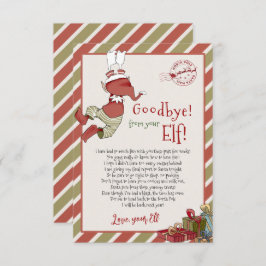 Elf Letter "Vaarwel van je Elf" voor Kerstmis Kaart