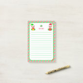 Elf Lijst & Groen, Rood & Wit Frame Post-it® Notes (Op bureau)