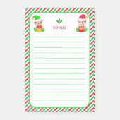 Elf List & Green, Red & White Lijst Post-it® Notes (Voorkant)
