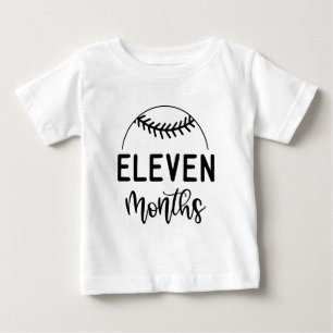Elf Maanden Honkbal Baby Mijlpaal -