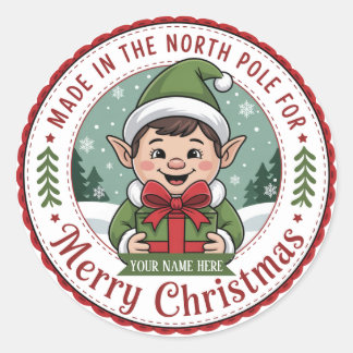 Elf-Made Kerst Badge Sticker