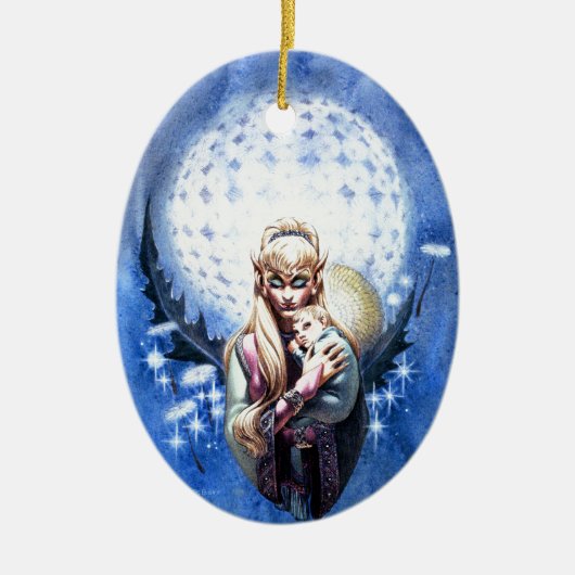 Elf Madonna Keramisch Ornament (Voorkant)