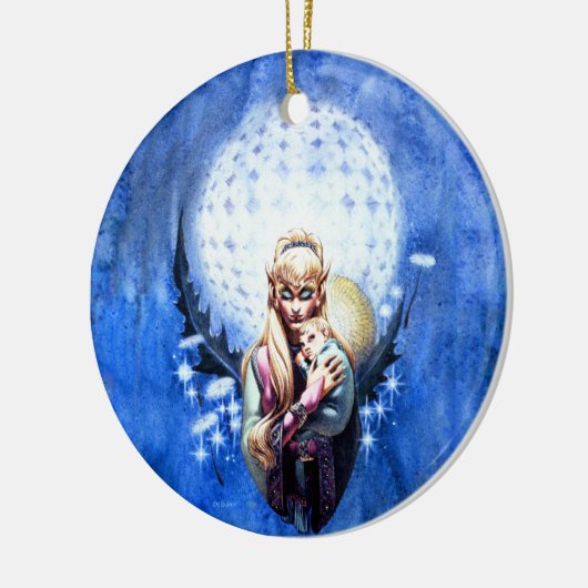 Elf Madonna kerstversiering Keramisch Ornament (Links)