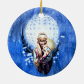Elf Madonna kerstversiering Keramisch Ornament (Achterkant)