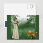 Elf Magic in Grass Field met Hummingvogels Briefkaart (Voorkant / Achterkant)