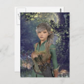 Elf Maiden in het Bos Briefkaart (Voorkant / Achterkant)