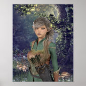 Elf Maiden in het Bos Poster (Voorkant)