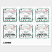 Elf Mail Kerstmis Verzendlabel Sticker (Vel)