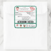 Elf Mail Kerstmis Verzendlabel Sticker (Tas)