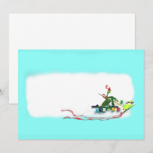 Elf Making a Kite Bedankkaart (Voorkant / Achterkant)