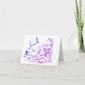 Elf Manor-Reading en Layed Back Funny Notitiekaartje (Voorkant)