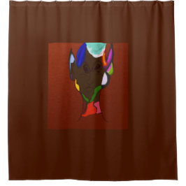 Elf Map Art  Douchegordijn