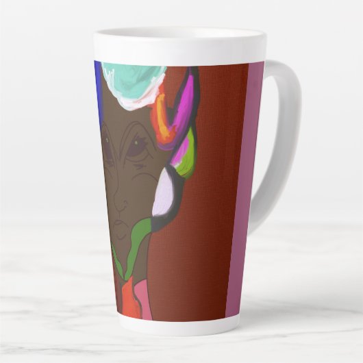 Elf Map Art Latte Mok (Rechterhoek)