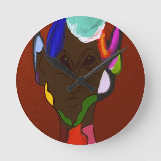 Elf Map Art Ronde Klok (Voorkant)