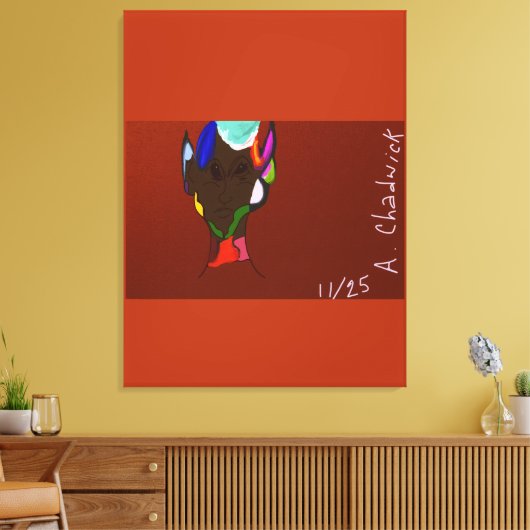 Elf Map Art Stretched Canvas Print (Insitu (Woonkamer))