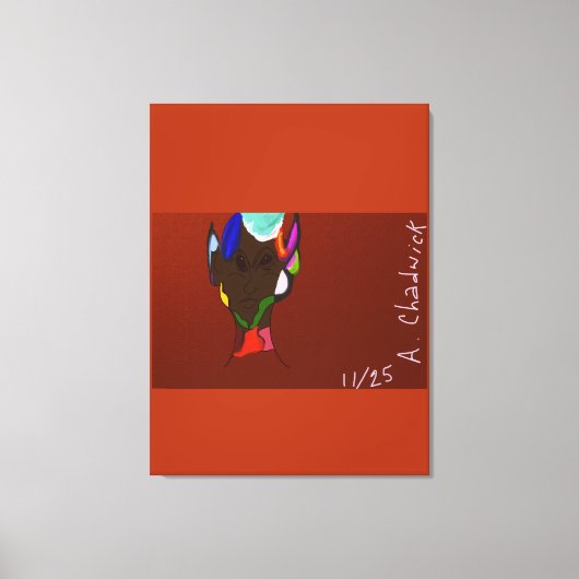 Elf Map Art Stretched Canvas Print (Voorkant)