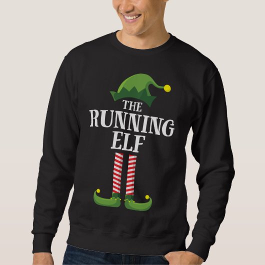 Elf Matching Family Group kerstparty runnen Trui (Voorkant)