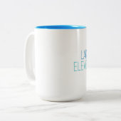 Elf-meer, Bloomingdale, Michigan Tweekleurige Koffiemok (Voorkant links)