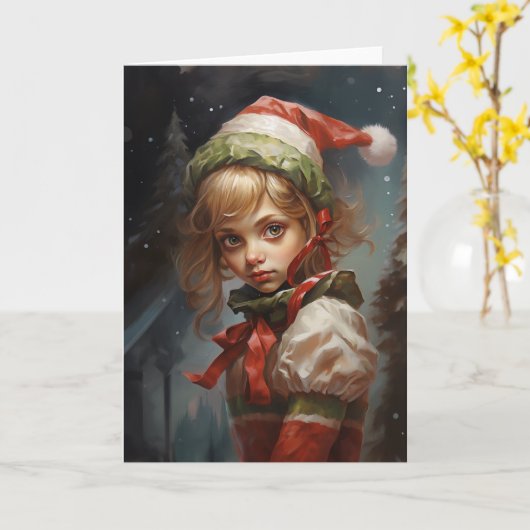 Elf Meisje Kaart (Gele Bloem)