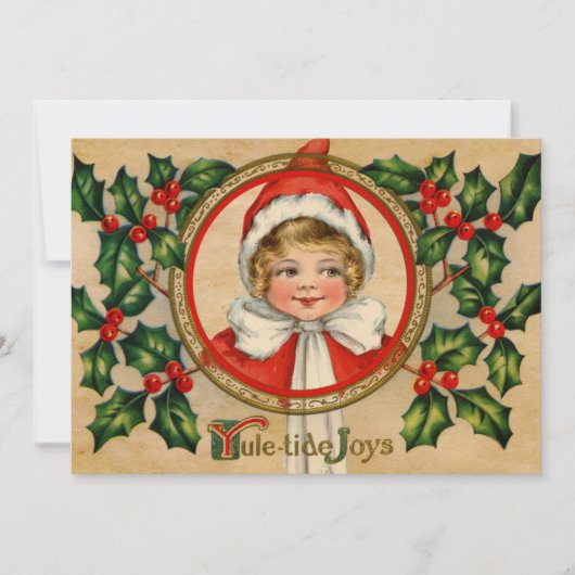  Elf meisje Kerstmis Groet Feestdagenkaart (Voorkant)