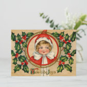  Elf meisje Kerstmis Groet Feestdagenkaart (Staand voorkant)