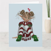 ELF MEISJE VERJAARDAGSKAART KAART (Voorkant)